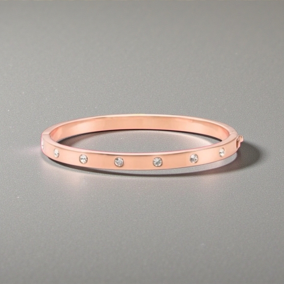 kate spade Jewelry - Kate Spade Set In Stone Rose Gold Bangle Bracelet